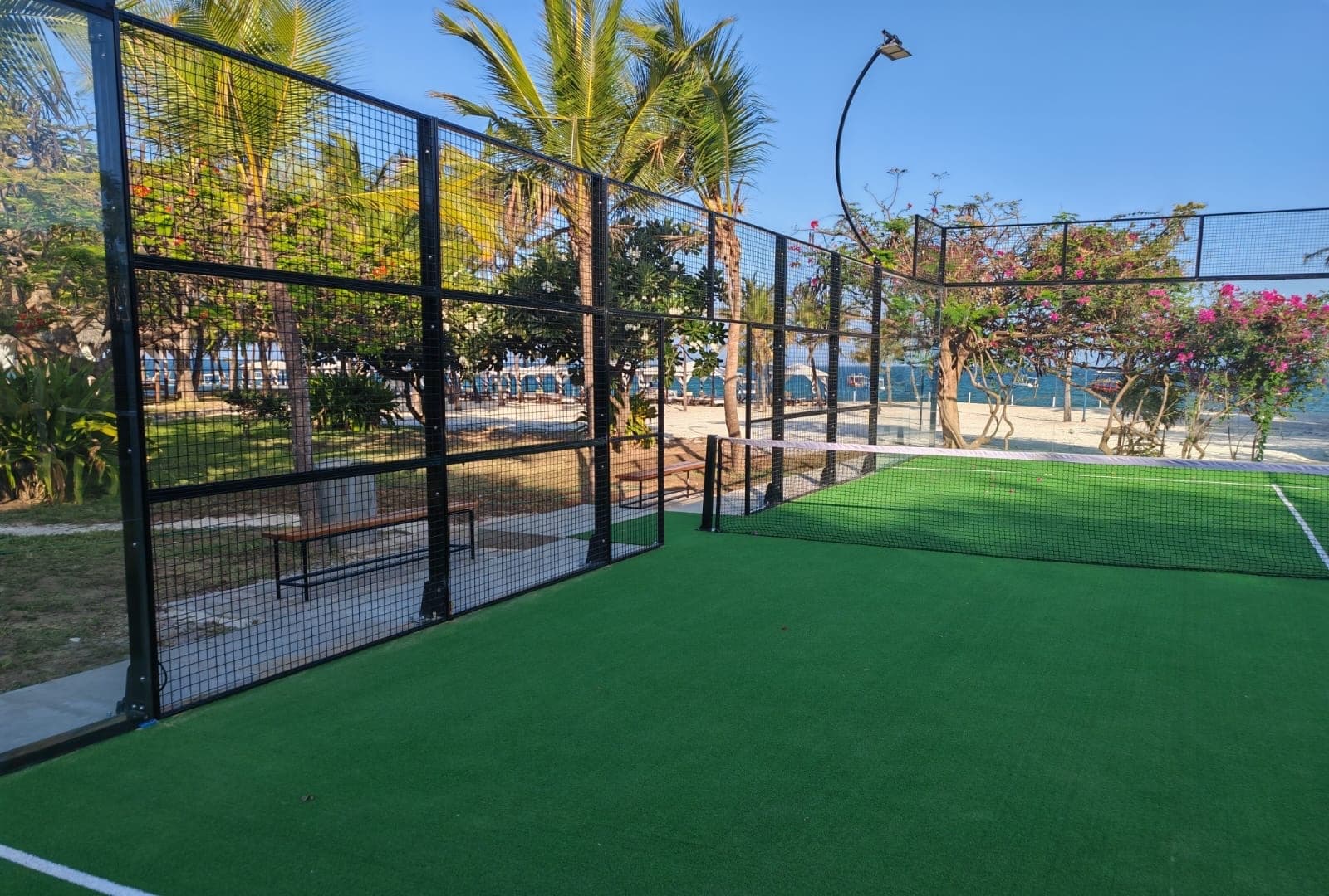 Billionaire Padel court, side view