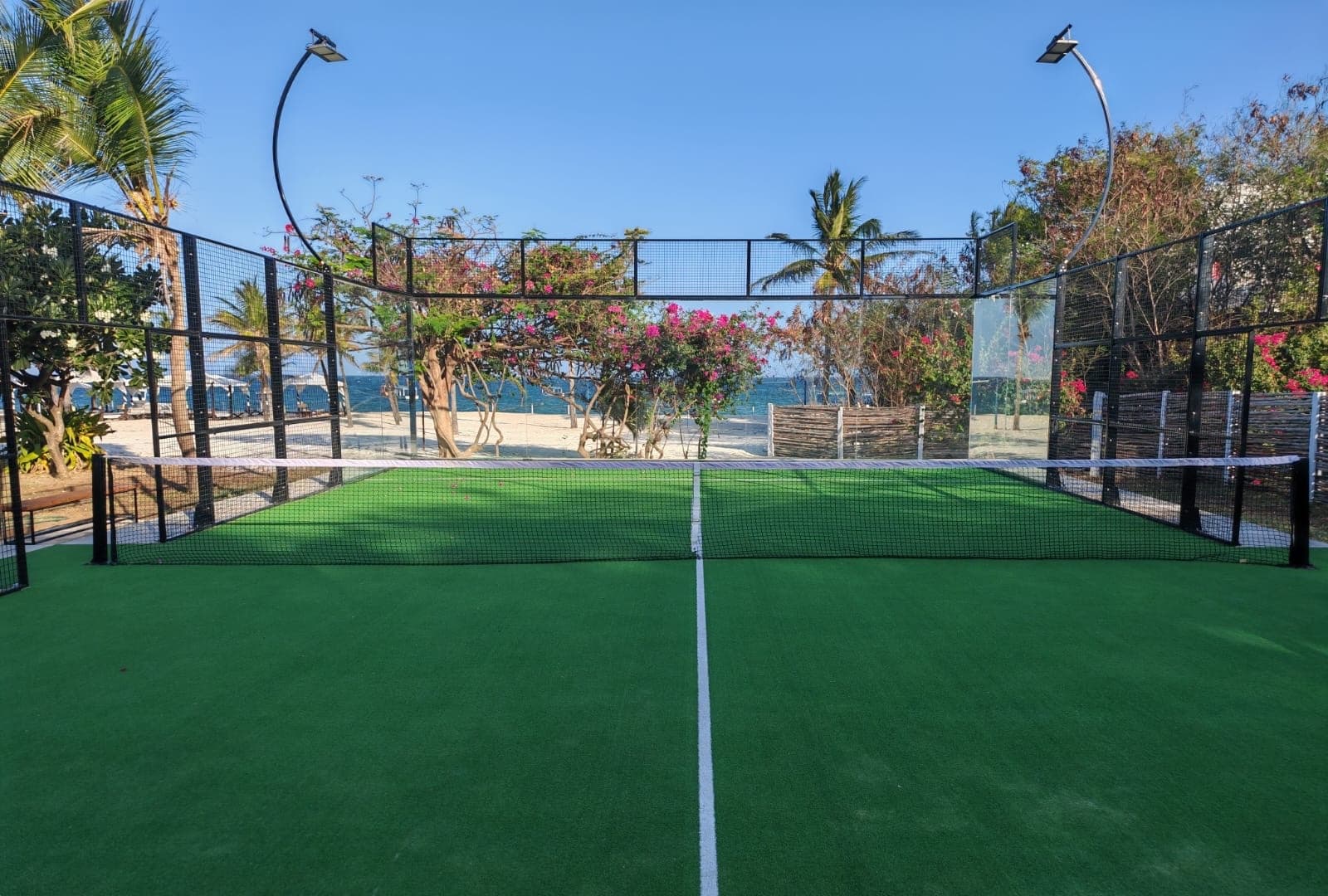 Billionaire Padel court, beach view