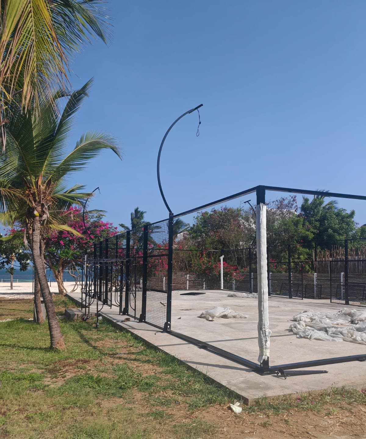 Walls and fencing take shape.